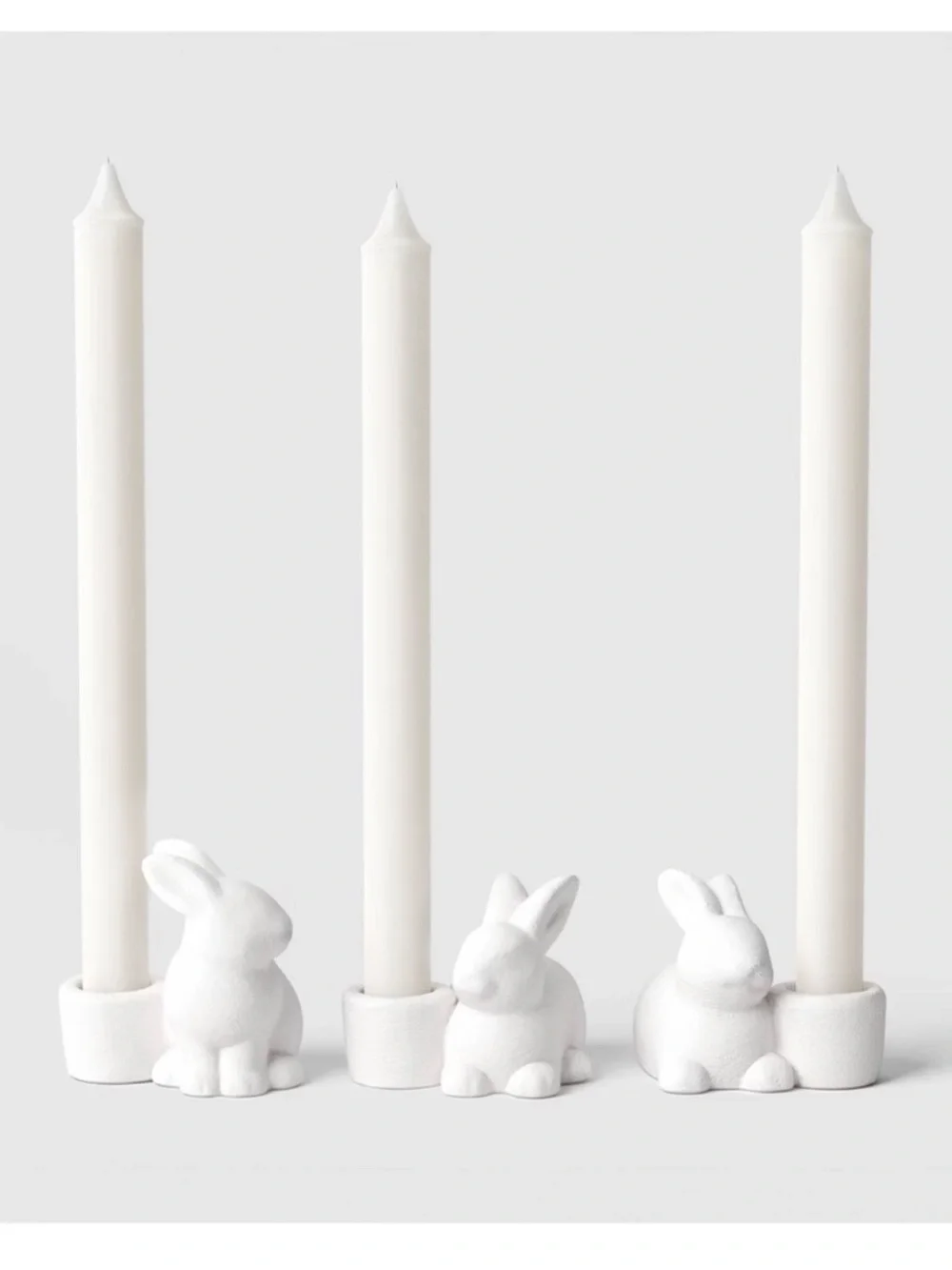 NWT Threshold 3 pc Easter Bunny Taper Candleholders